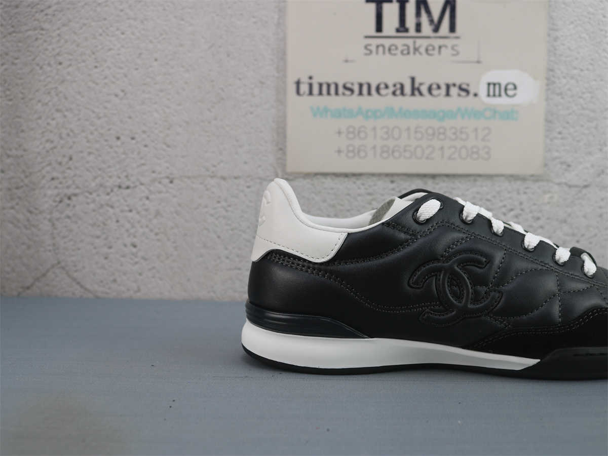 CHANEL 24a Low-Top German Army Trainers Casual Shoes Black